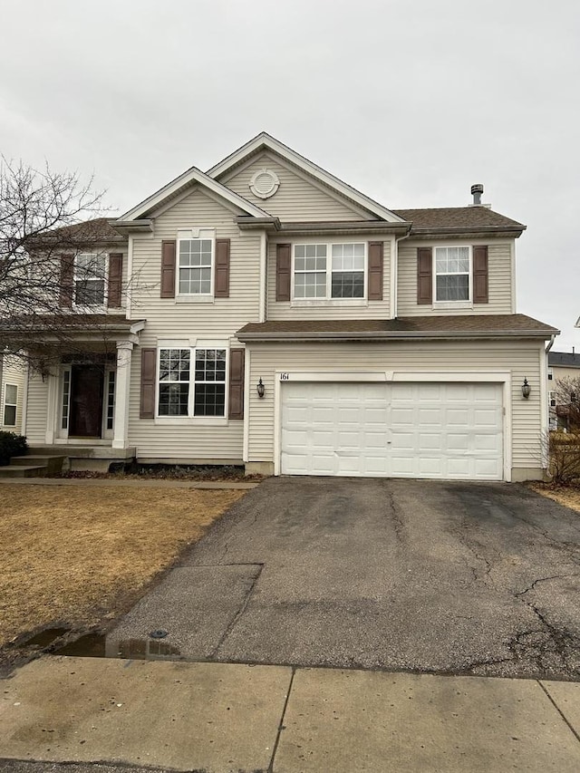 161 Gregory M Sears Dr, Gilberts, IL 60136 - traditional-style home with asphalt driveway and a garage
