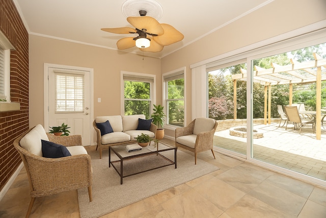 2900 W Birchwood Ave, Chicago, IL 60645 - sunroom / solarium featuring ornamental molding and tile patterned floors