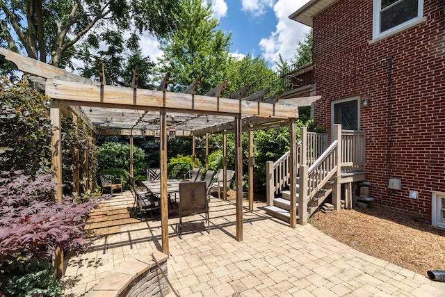 2900 W Birchwood Ave, Chicago, IL 60645 - view of patio / terrace featuring a pergola and outdoor dining area