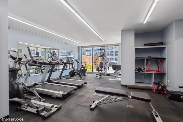 200 W Grand Ave Unit 1803, Chicago, IL 60654 - workout area with floor to ceiling windows