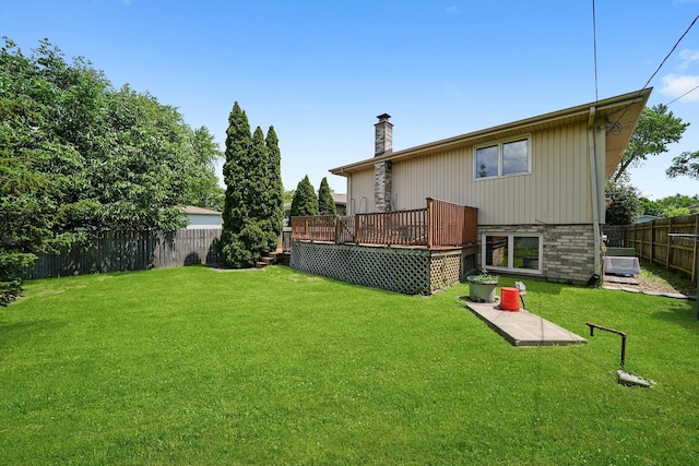 8410 S 78th Ave, Bridgeview, IL 60455 - fenced backyard with a wooden deck
