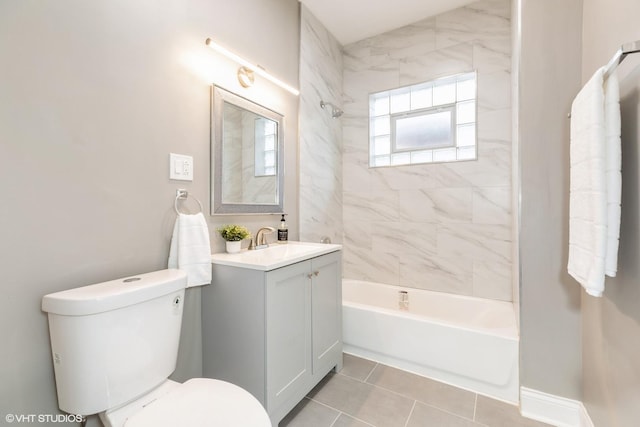 12330 S Perry Ave, Chicago, IL 60628 - full bath with vanity, tile patterned flooring, and shower / bathtub combination