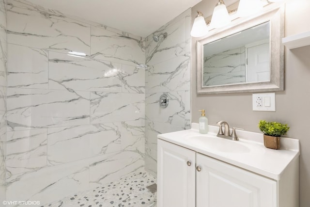 12330 S Perry Ave, Chicago, IL 60628 - full bath featuring vanity and a marble finish shower