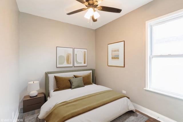 12330 S Perry Ave, Chicago, IL 60628 - bedroom with wood finished floors and ceiling fan