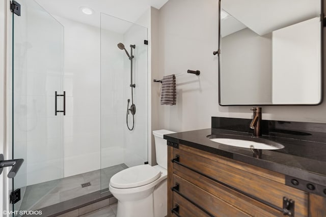 1401 N Wieland St Unit P, Chicago, IL 60610 - bathroom featuring vanity, a shower stall, and recessed lighting