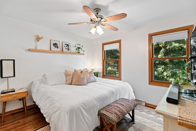 674 Carriage Dr, Batavia, IL 60510 - bedroom featuring ceiling fan and light wood-type flooring