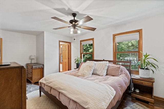 674 Carriage Dr, Batavia, IL 60510 - bedroom featuring wood finished floors and a ceiling fan