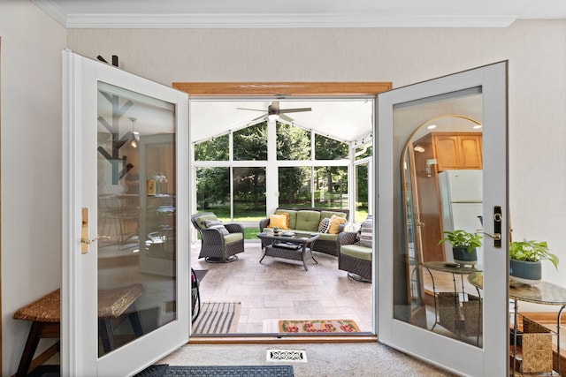 674 Carriage Dr, Batavia, IL 60510 - sunroom / solarium featuring vaulted ceiling