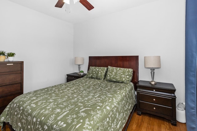 510 Madison St Unit 3S, Oak Park, IL 60302 - bedroom with wood finished floors and a ceiling fan