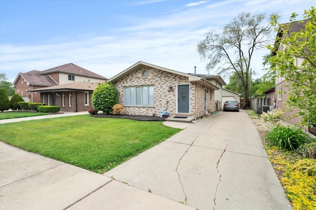 5809 W 90th Pl, Oak Lawn, IL 60453 - view of front of home with brick siding and a front lawn