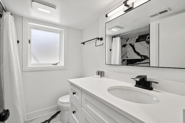 5809 W 90th Pl, Oak Lawn, IL 60453 - full bathroom with vanity, a shower with shower curtain, and marble finish floors