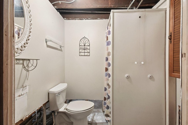 4842 S Wallace St, Chicago, IL 60609 - bathroom with toilet and a shower with shower curtain