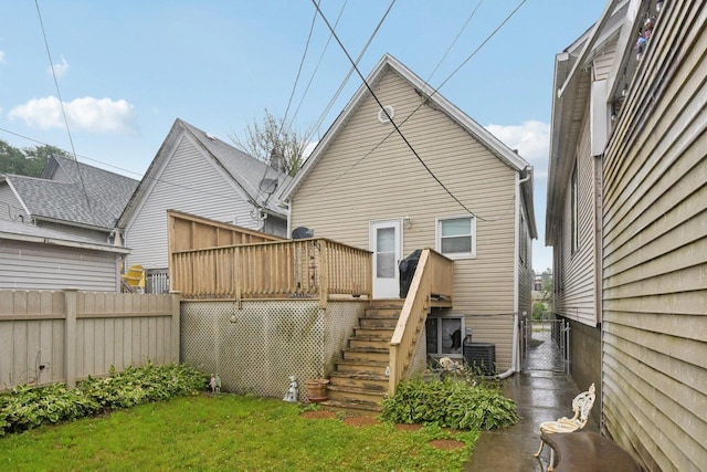 4842 S Wallace St, Chicago, IL 60609 - back of property with stairway and a deck