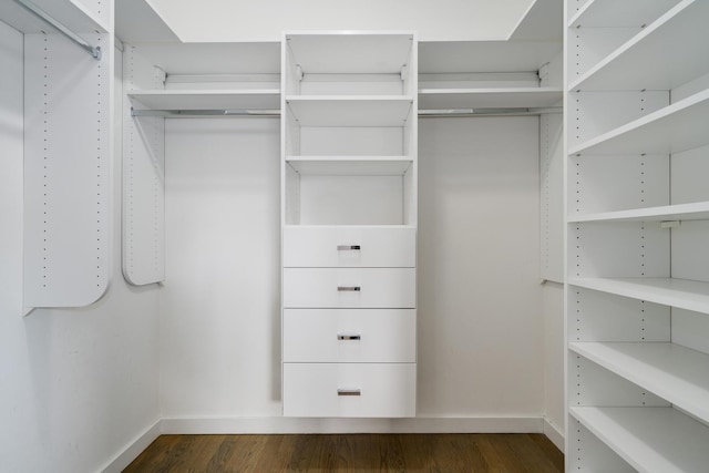 927 N Damen Ave Unit 2, Chicago, IL 60622 - walk in closet with dark wood finished floors
