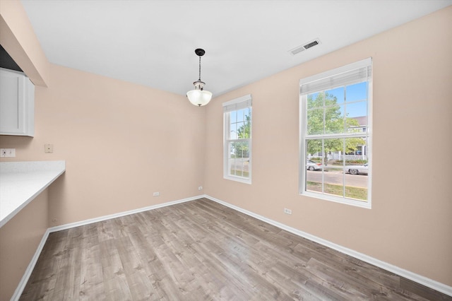 995 Serendipity Dr, Aurora, IL 60504 - unfurnished dining area with light wood-type flooring and baseboards