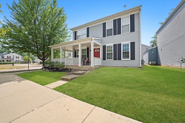 995 Serendipity Dr, Aurora, IL 60504 - view of front of property with covered porch and a front yard