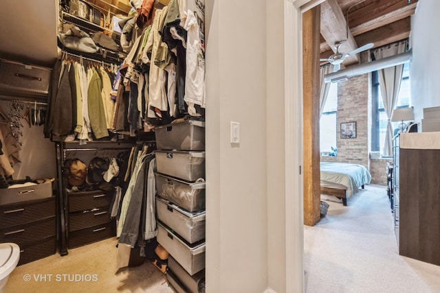 525 W Superior St Unit 224, Chicago, IL 60654 - spacious closet with carpet flooring and ceiling fan