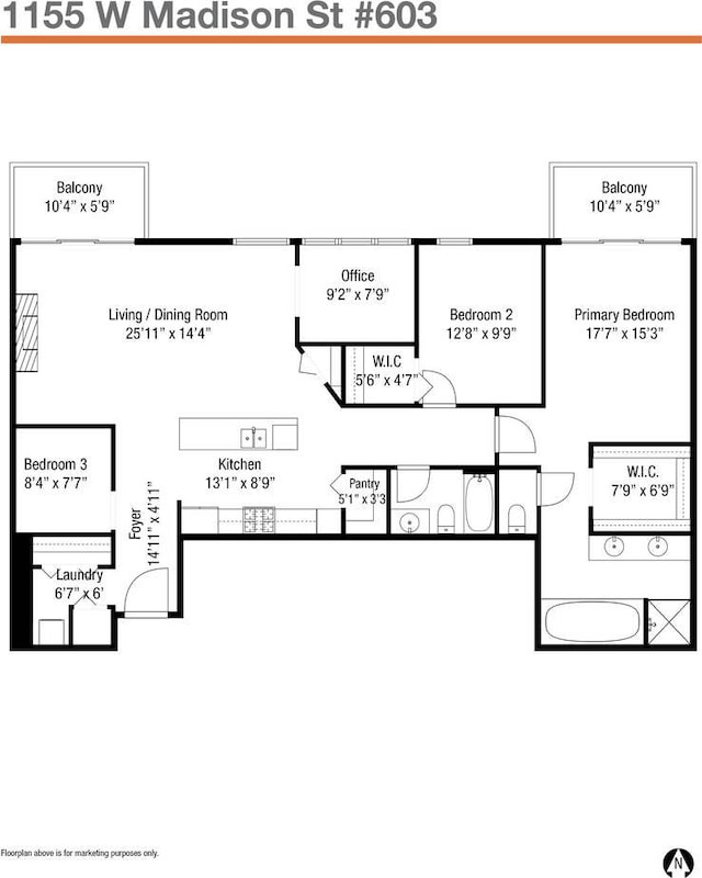 1155 W Madison St Unit 603, Chicago, IL 60607 - photo 23