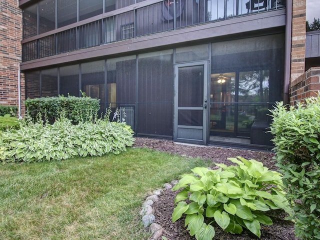 14624 Scarborough Ct S Unit G-1, Oak Forest, IL 60452 - doorway to property featuring brick siding and a balcony