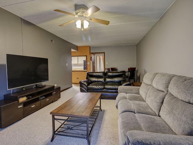 14624 Scarborough Ct S Unit G-1, Oak Forest, IL 60452 - carpeted living room with ceiling fan