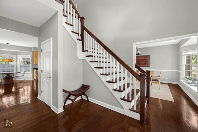 100 Homestead Dr, Wood Dale, IL 60191 - stairway featuring wood finished floors