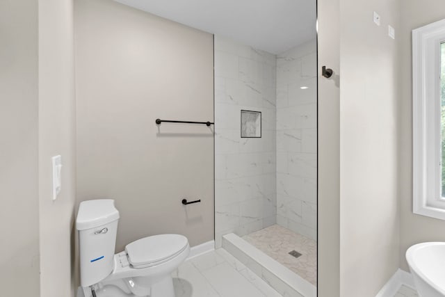 341 Tanager Dr, Woodstock, IL 60098 - full bath with marble look tile flooring and a shower stall