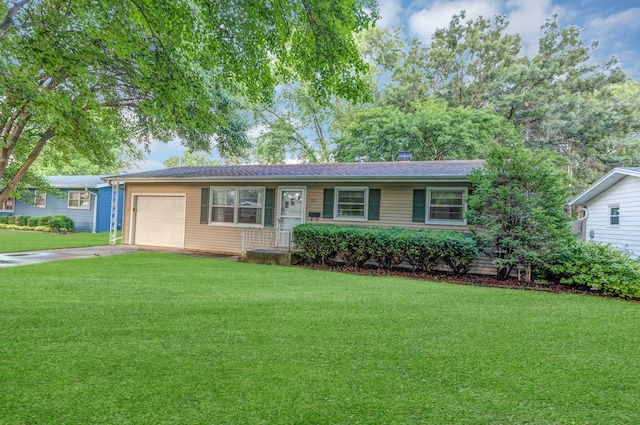 301 Virginia Dr, South Elgin, IL 60177 - ranch-style house featuring an attached garage, a front yard, and driveway