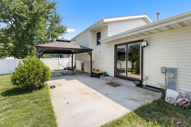 963 S Trainer Rd, Rockford, IL 61108 - view of patio featuring a gazebo
