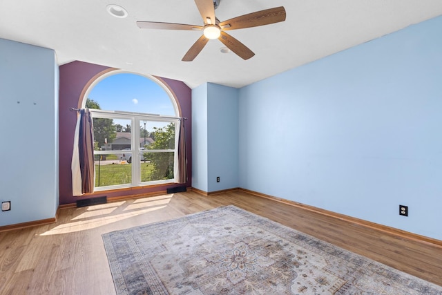 963 S Trainer Rd, Rockford, IL 61108 - spare room featuring wood finished floors and a ceiling fan