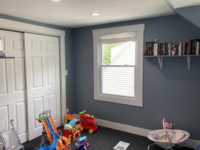 7814 S Trumbull Ave, Chicago, IL 60652 - game room featuring carpet floors and recessed lighting