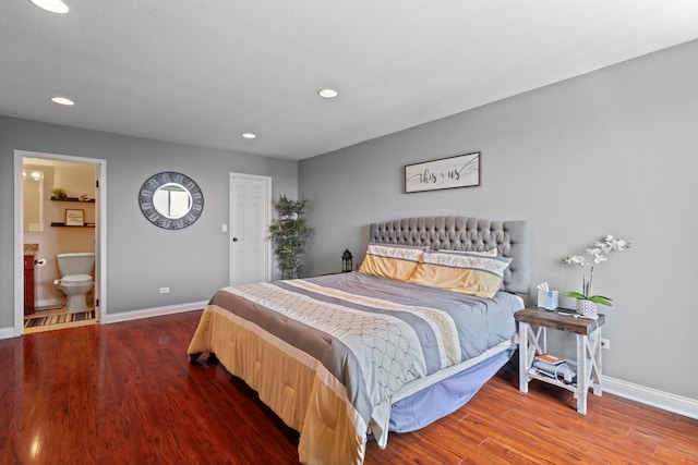 1777 W Crystal Ln Unit 711, Mount Prospect, IL 60056 - bedroom with wood finished floors, recessed lighting, and ensuite bath