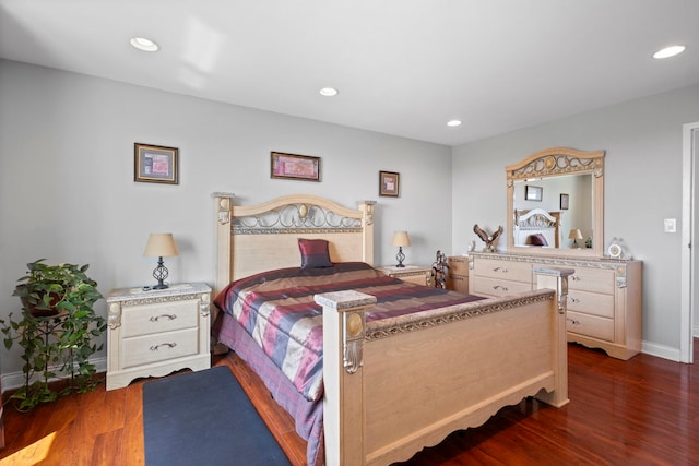 1777 W Crystal Ln Unit 711, Mount Prospect, IL 60056 - bedroom with dark wood-type flooring and recessed lighting