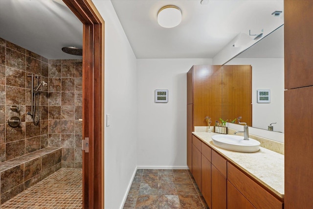 301 N Neil St Unit 609, Champaign, IL 61820 - bathroom with a tile shower and vanity