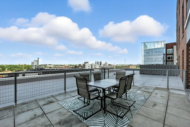 301 N Neil St Unit 609, Champaign, IL 61820 - patio / terrace with outdoor dining space, a water view, and a city view