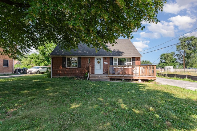 7900 S 86th Ct, Justice, IL 60458 - view of front of house with brick siding, roof with shingles, and a wooden deck