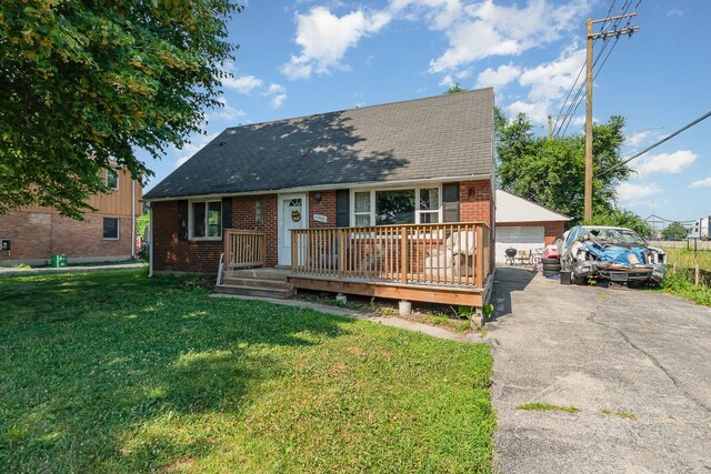 7900 S 86th Ct, Justice, IL 60458 - view of front facade with brick siding, a garage, a front yard, and roof with shingles