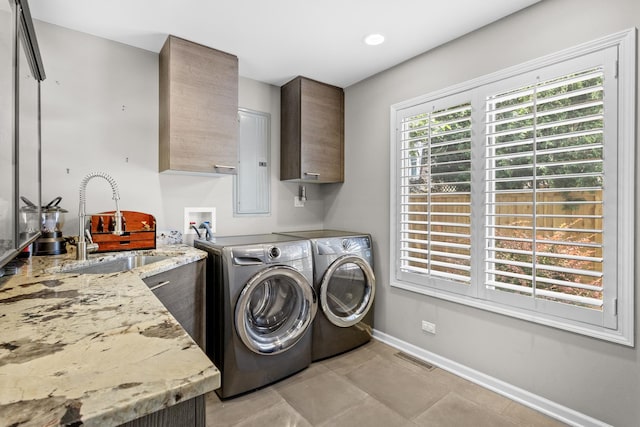 4049 Michelline Ln, Northbrook, IL 60062 - washroom featuring cabinet space and washing machine and dryer