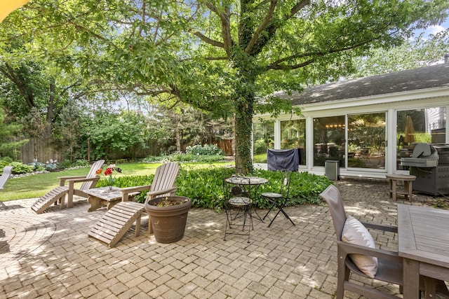 4049 Michelline Ln, Northbrook, IL 60062 - view of patio / terrace featuring a grill and an outdoor fire pit