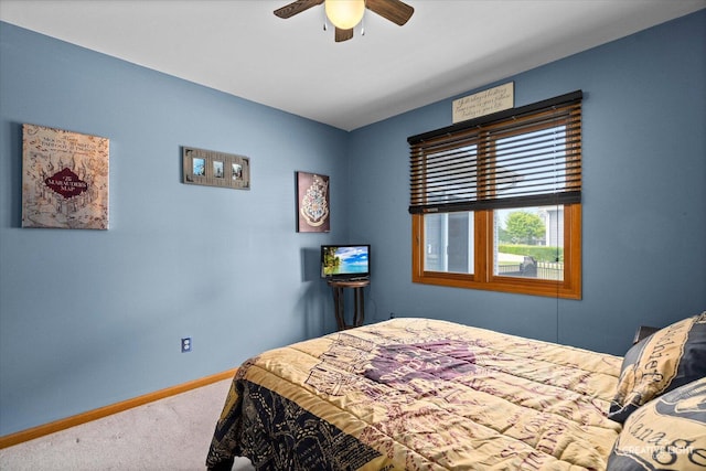 906 Whitetail Ln, Sandwich, IL 60548 - carpeted bedroom featuring baseboards and a ceiling fan