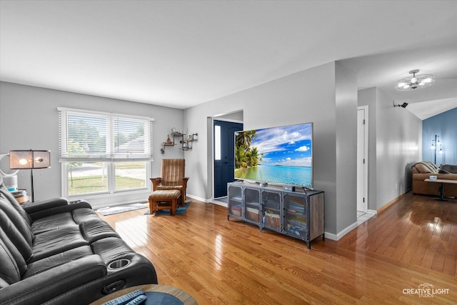 906 Whitetail Ln, Sandwich, IL 60548 - living room featuring hardwood / wood-style flooring and a chandelier