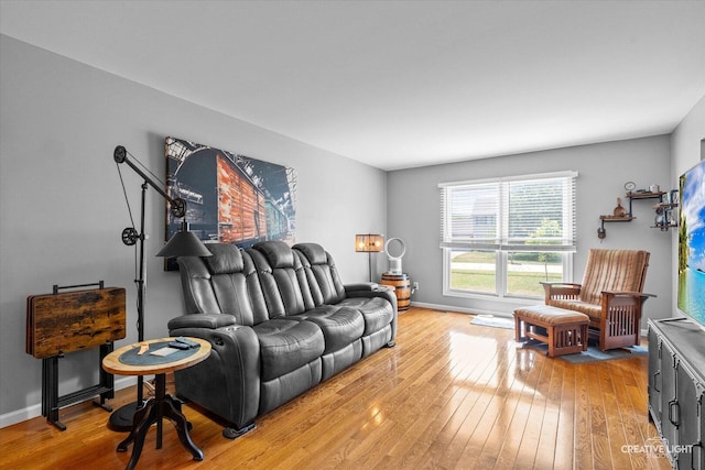 906 Whitetail Ln, Sandwich, IL 60548 - living room featuring hardwood / wood-style flooring and baseboards