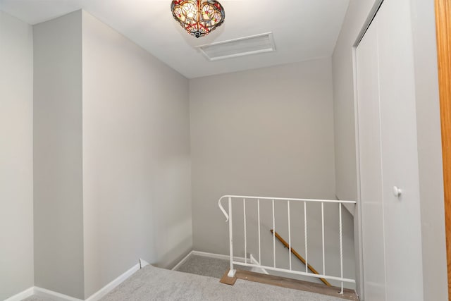 1479 Exeter Ct, Hoffman Estates, IL 60010 - stairway with attic access and carpet floors