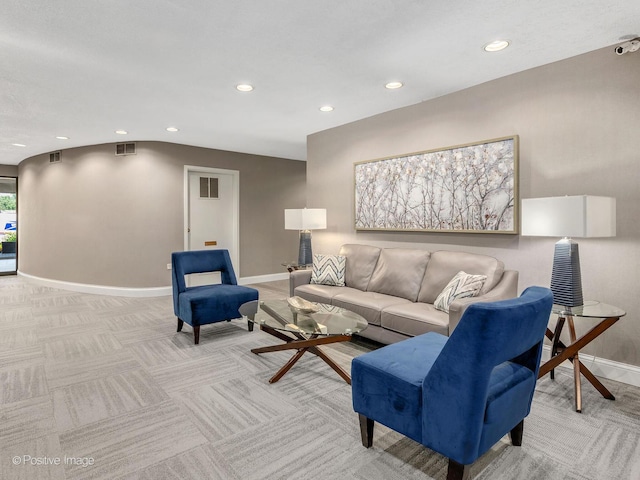 123 Acacia Cir Unit 414, Indian Head Park, IL 60525 - living area with light carpet and recessed lighting