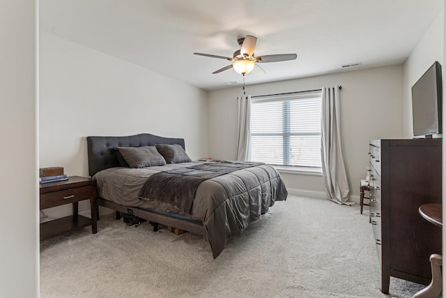 806 Cole Ln, Mahomet, IL 61853 - carpeted bedroom featuring ceiling fan and baseboards