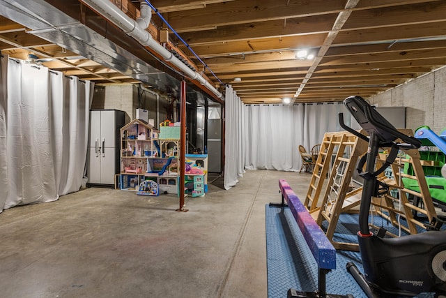 806 Cole Ln, Mahomet, IL 61853 - unfinished below grade area featuring heating unit