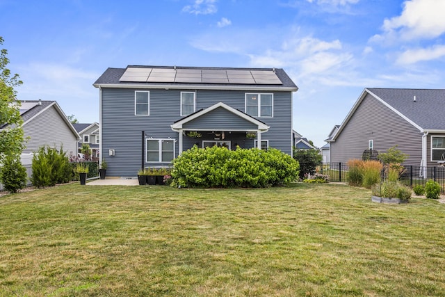 806 Cole Ln, Mahomet, IL 61853 - rear view of house with solar panels