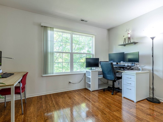 696 S Jade Ln, Round Lake, IL 60073 - office with plenty of natural light and wood finished floors