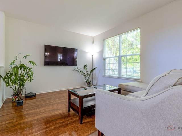 696 S Jade Ln, Round Lake, IL 60073 - living area featuring wood finished floors and baseboards