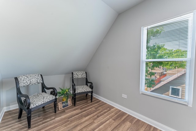 4438 S Knox Ave, Chicago, IL 60632 - sitting room featuring vaulted ceiling and light wood finished floors