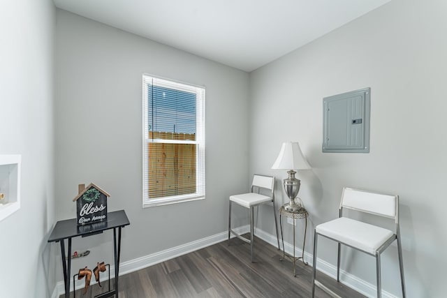 4438 S Knox Ave, Chicago, IL 60632 - sitting room with electric panel and dark wood-type flooring
